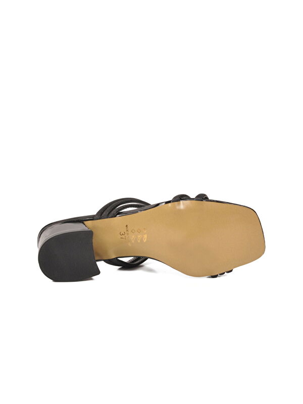 Ayakmod Siyah Ayakmod Rugan Taşlı Özel Davet Kadın Topuklu Abiye Ayakkabı 643332 Z