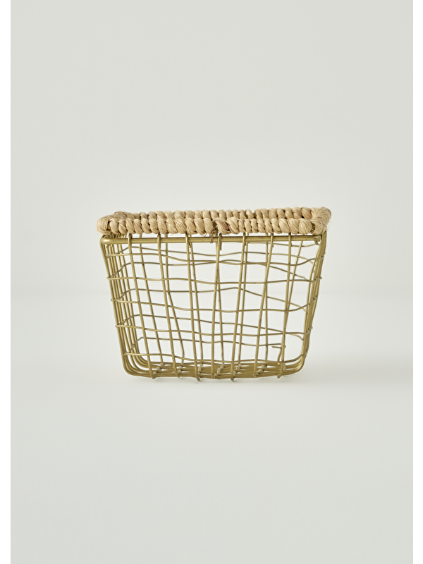 Bella Maison Fern Dikdörtgen Sepet Naturel (14x9,5x8 cm)