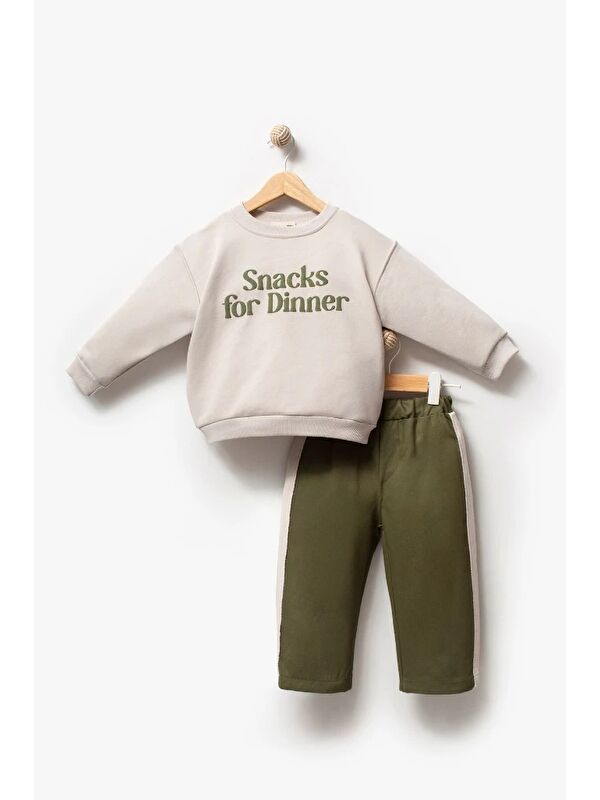 Jikko Baby Sweatshirt ve Pantolon İkili Çocuk Kombini 9078