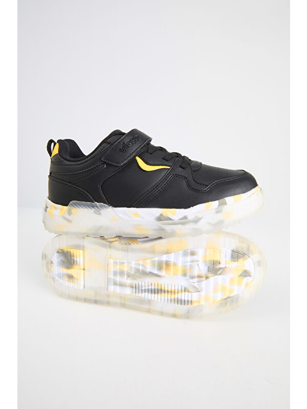 Monaco Hafif Erkek Çocuk Siyah Sneaker - Görsel 7