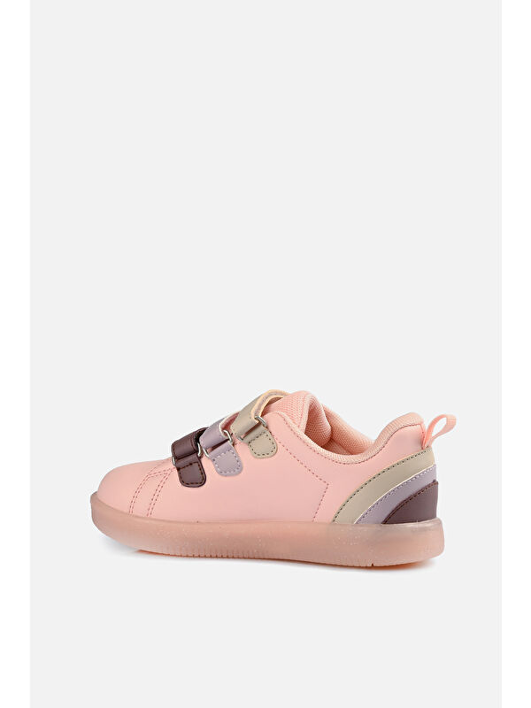 Sun Işıklı Kız Çocuk Pudra Sneaker - Görsel 4