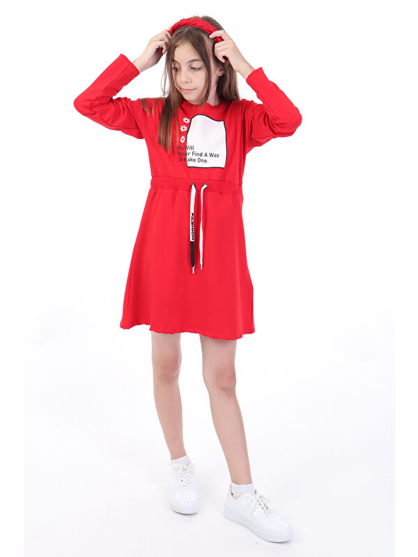 Toontoykids Kız Çocuk Baskılı Elbise
