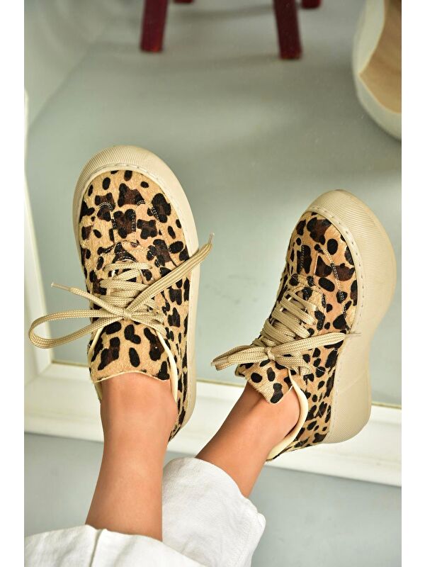 U8115023 Taba Kadın Sneakers - Görsel 4