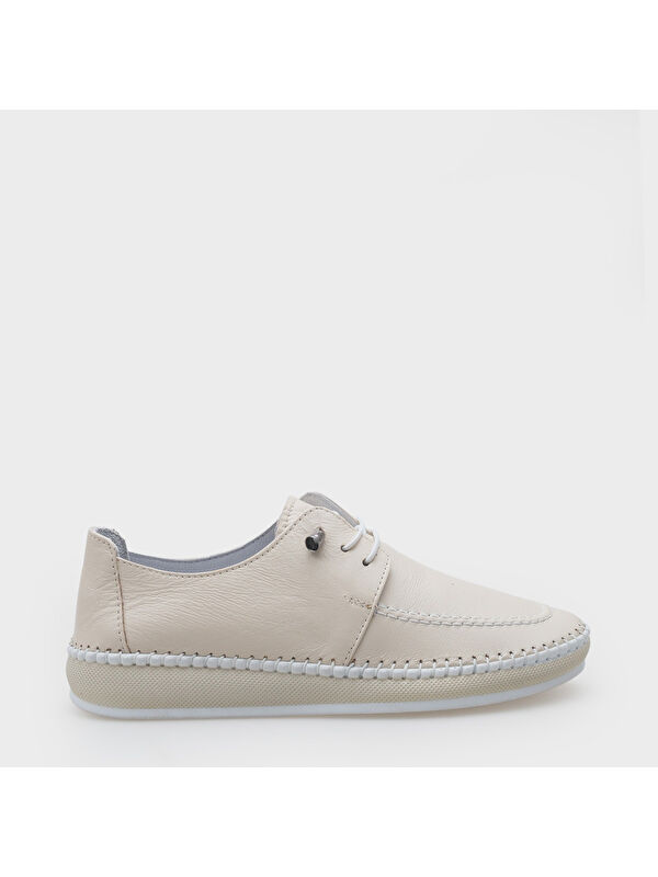 Capone Outfitters Michele Hakiki Deri Soft Konfor Tabanlı Kadın Sneaker