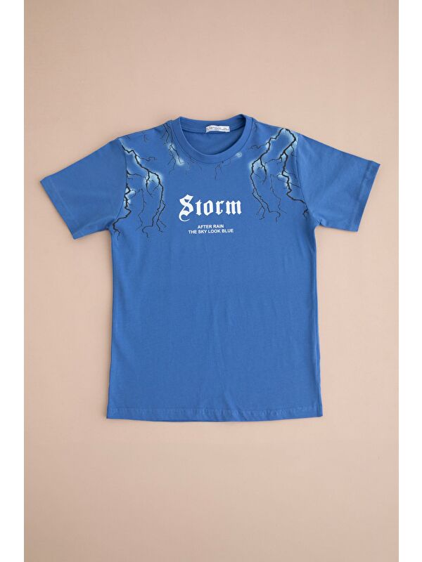 Fullamoda %100 Pamuk Storm Baskılı Erkek Çocuk Tişört