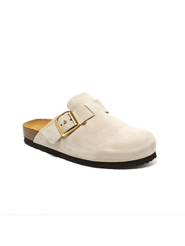 Frau Kadın Sabo Terlik 17D5 VELOUR-S Cappuccino (Taupe)