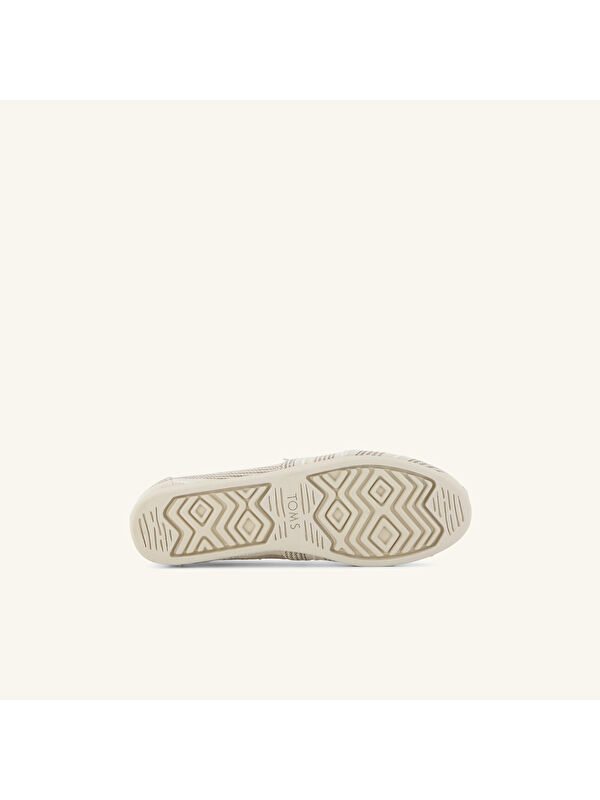 Toms Bej Toms Espadril Alpargata Kadın 10023037 CLASSIC Natural Metallic Stripe