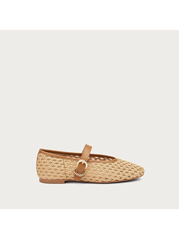 Frau Kadın Babet 69V3 ORZO RAFFIA BALLET FLATS