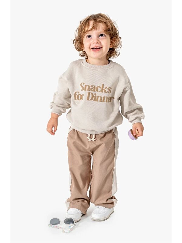 Jikko Baby Sweatshirt ve Pantolon İkili Çocuk Kombini 9078