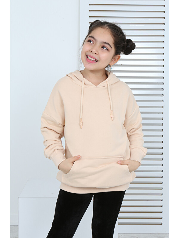 Toontoykids Kız Çocuk Kanguru Cepli Sweatshirt