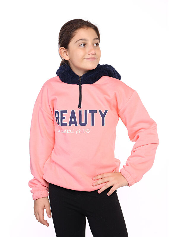 Toontoykids Kız Çocuk Kapüşonlu Baskılı Sweatshirt