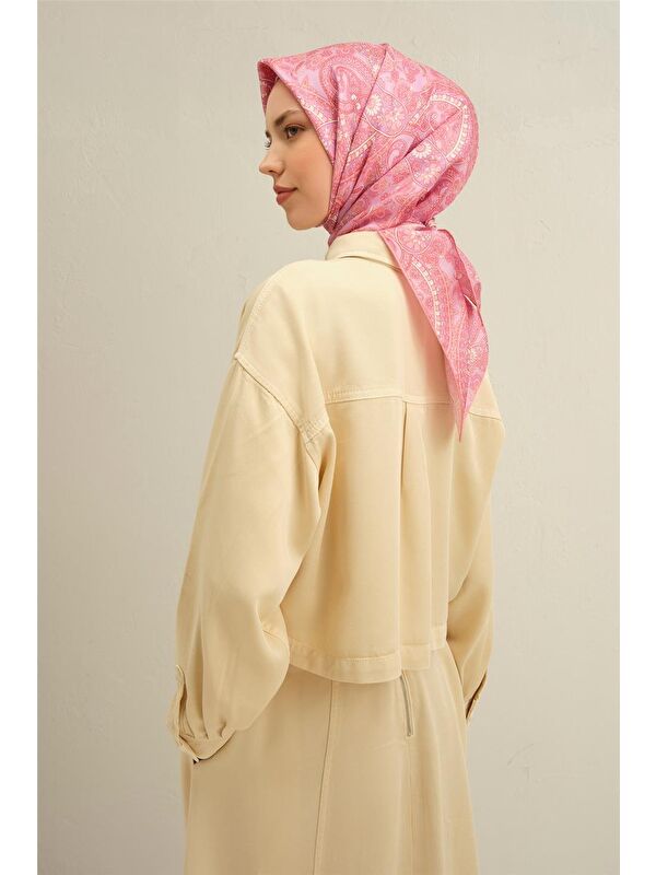 ARMİNE Etnik Desen Saf İpek Twill Eşarp 9304 52