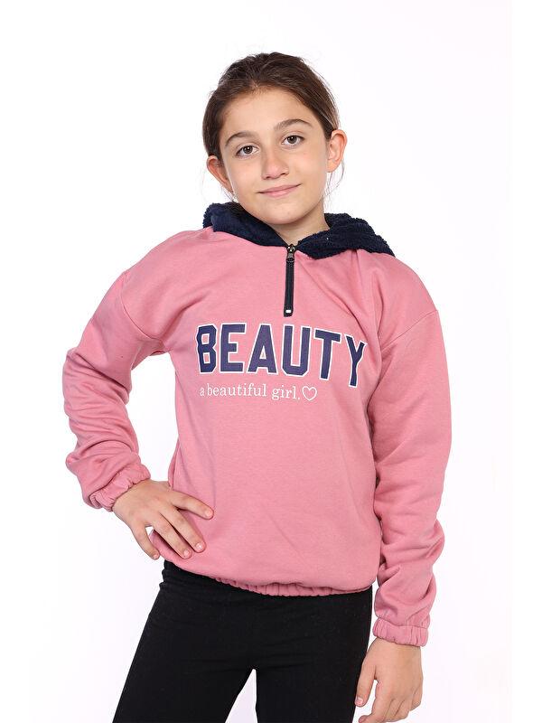 Toontoykids Kız Çocuk Kapüşonlu Baskılı Sweatshirt