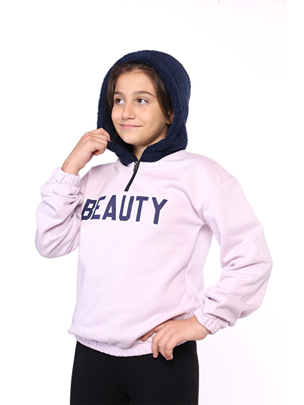 Toontoykids Kız Çocuk Kapüşonlu Baskılı Sweatshirt