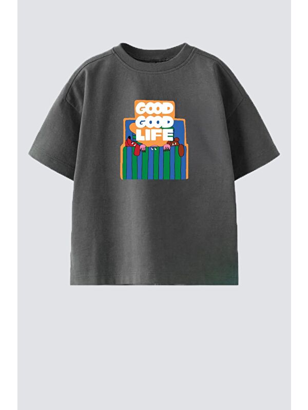 Monila Erkek Çocuk Pamuklu Bisiklet Yaka Baskılı T-Shirt
