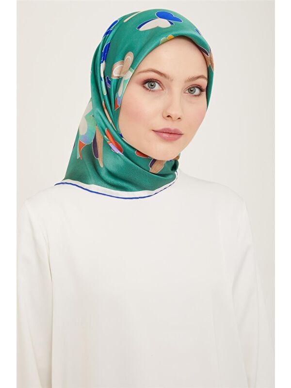 ARMİNE Obje Desenli Twill İpek Eşarp 24Ya9146 33 84