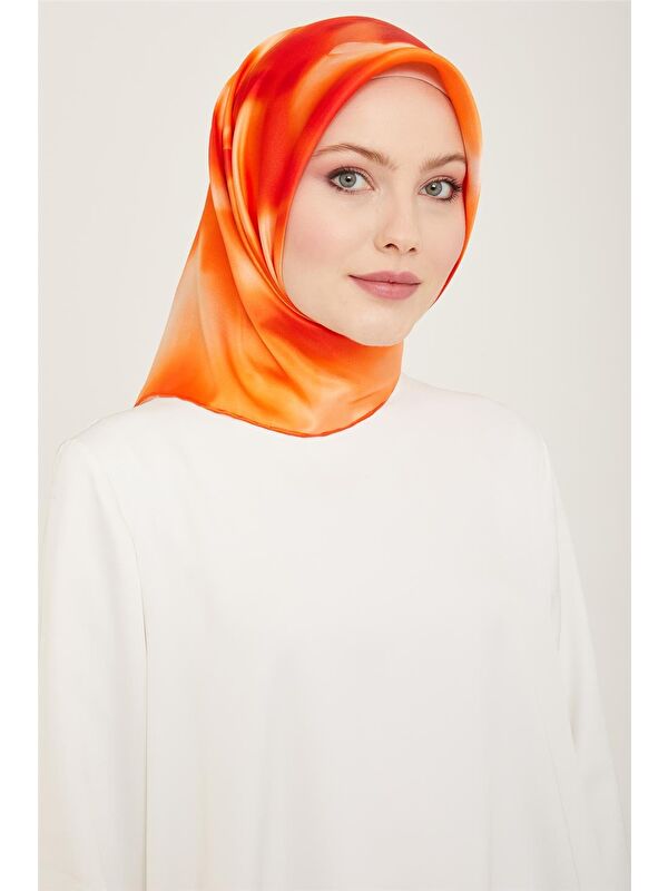 ARMİNE Çiçek Desenli Twill İpek Eşarp 24Ya9124 82 86