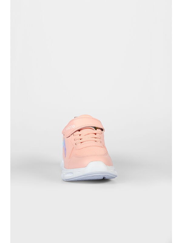 Fash Işıklı Kız Okul Öncesi Pudra Spor Ayakkabı - Görsel 5