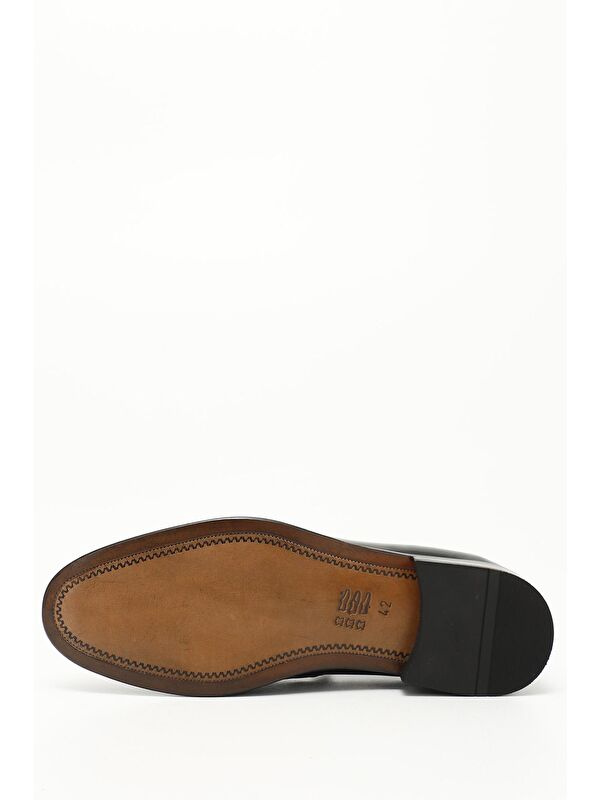 KOYU SİYAH Platinum Hakiki Deri Kösele Taban Loafer Günlük Erkek Ayakkabı 01084 - Görsel 5