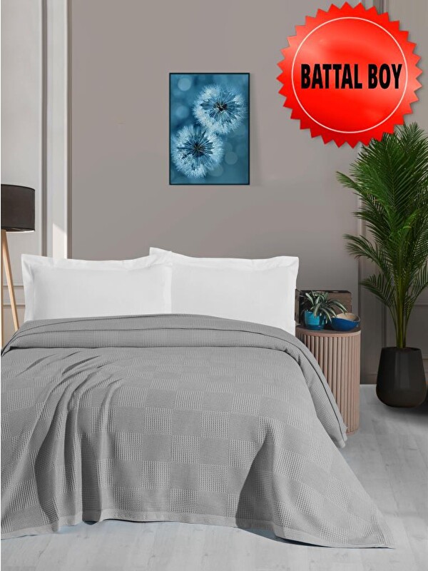 Mulberry Waflle Desenli Pike Battaniye %100 Pamuk Kalın İplik Yumuşak Battal Boy 240 x 260