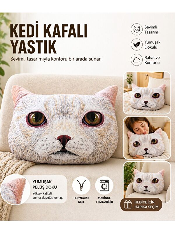 Mulberry Sevimli Tasarımlı Pelüş Yastık 65x55 cm – Yumuşak Dokulu Dekoratif & Uyku Yastığı