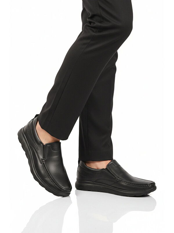 Ayakmod Siyah Ayakmod Premium Hakiki Deri Anatomik Erkek Casual Ayakkabı 2406 M