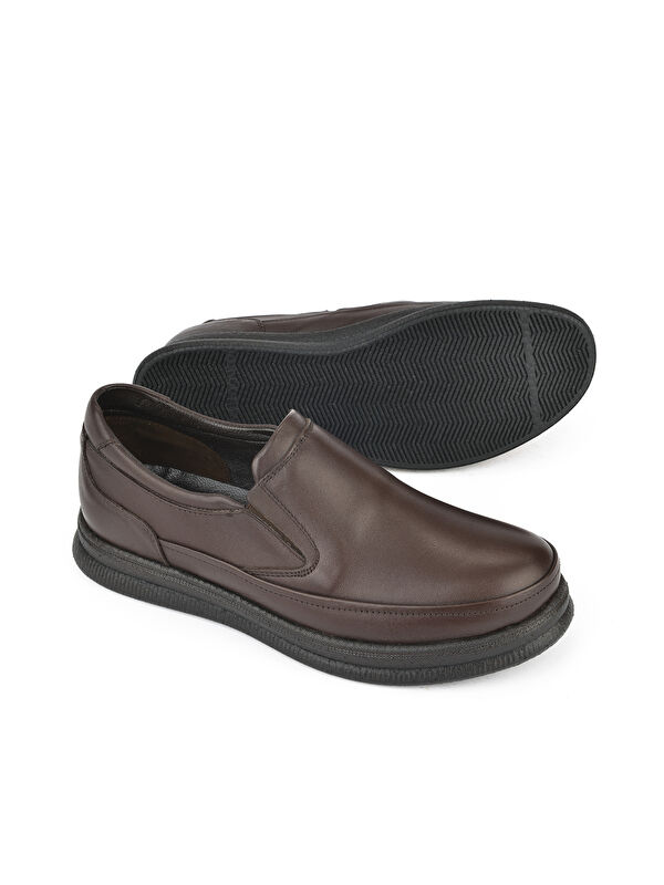 Erkek Hakiki Deri Konfor Ayakkabı 14310ZCL03 Kahve - Görsel 5