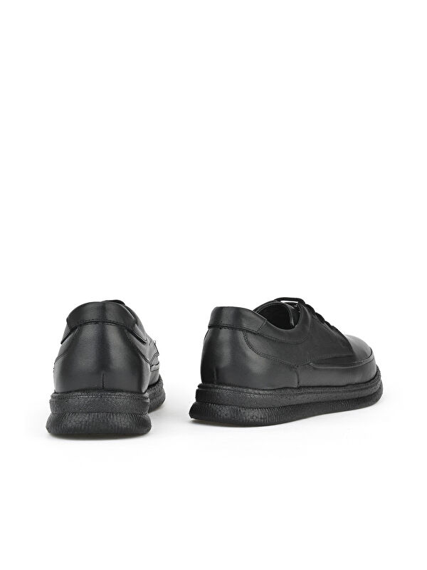 Erkek Hakiki Deri Konfor Ayakkabı 14310ZCL04 Siyah - Görsel 4