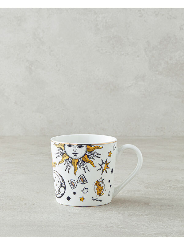 English Home Talisman Spirit New Bone China Yılbaşı Kupa 370 ml Siyah-Beyaz-Gold