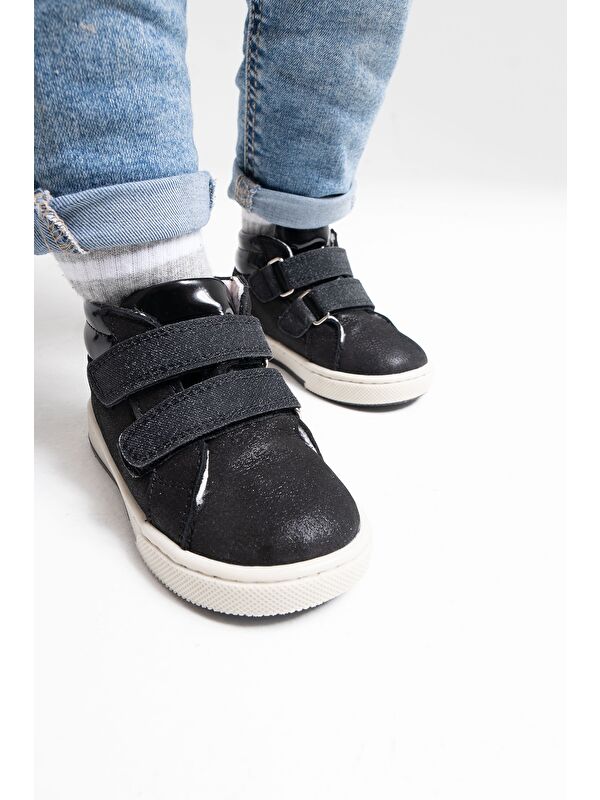 Kız Çocuk Siyah Hakiki Deri Suya Dayanıklı Anatomik İlk Adım Bot - Görsel 3