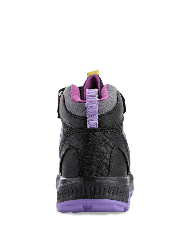 KEPHAS IN Unisex Çocuk Cırt Cırtlı Siyah / Mor Bot - Görsel 7