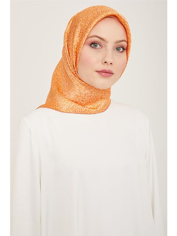 ARMİNE Geometrik Desenli Twill İpek Eşarp 24Ya9113 35 51