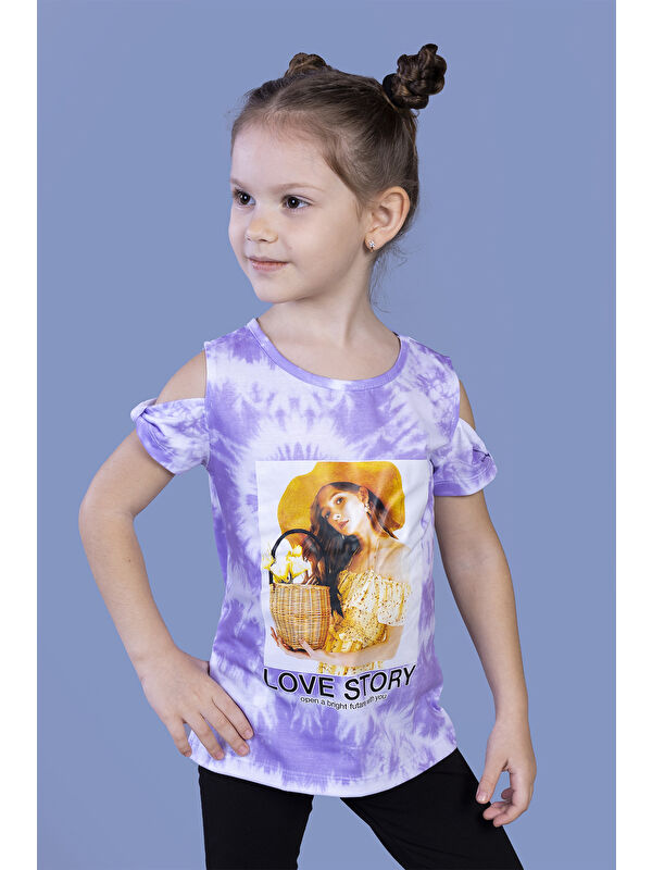 Toontoykids Kız Çocuk Komple Desenli Dijital Baskılı Tişört
