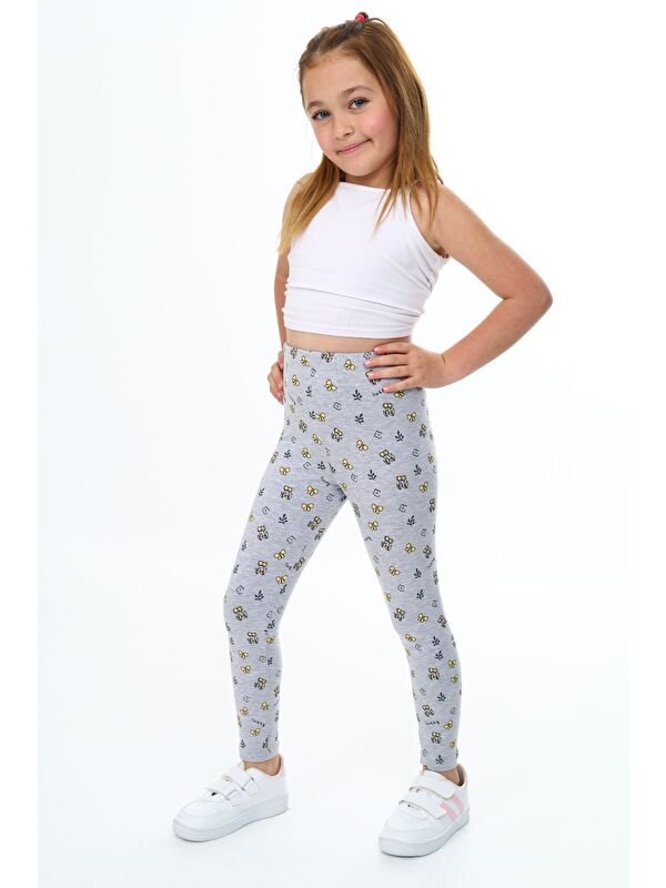 Toontoykids Kız Çocuk Baskılı Tayt