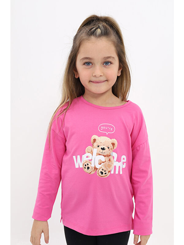 Toontoykids Kız Çocuk Baskılı Tişört