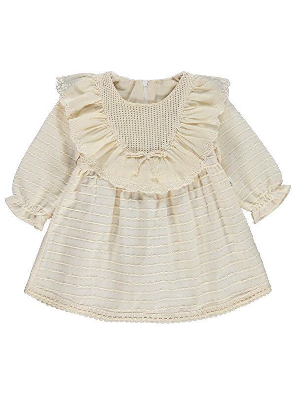 Civil Baby Roba Fırfırlı 6-18 Ay Elbise - Bej 12-18 Ay