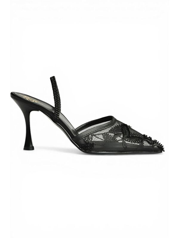 Fox Shoes Siyah Kadın Topuklu Ayakkabı Y752076315