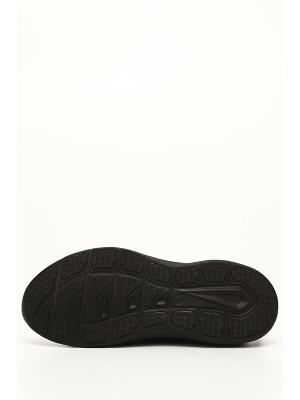 SİYAH Hakiki Deri Yuvarlak Burun Günlük Bağcıklı Erkek Sneaker 42630 - Görsel 5