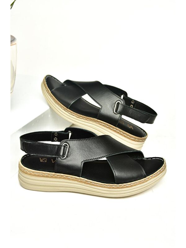 U5552405 Siyah Kadın Sandalet - Görsel 8