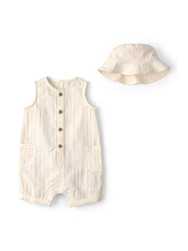 Carter's Erkek Bebek Kısa Tulum 3 Ay-24 Ay Bej