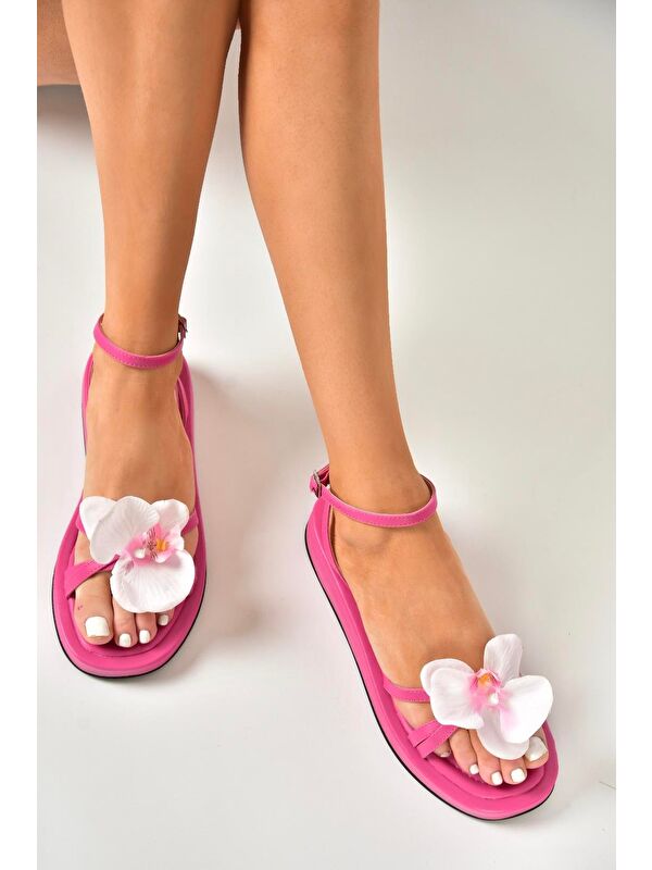 U3429627 Fuşya Kadın Sandalet - Görsel 2