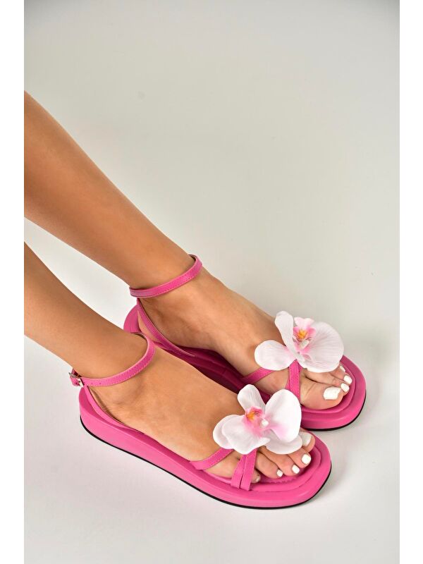 U3429627 Fuşya Kadın Sandalet - Görsel 3
