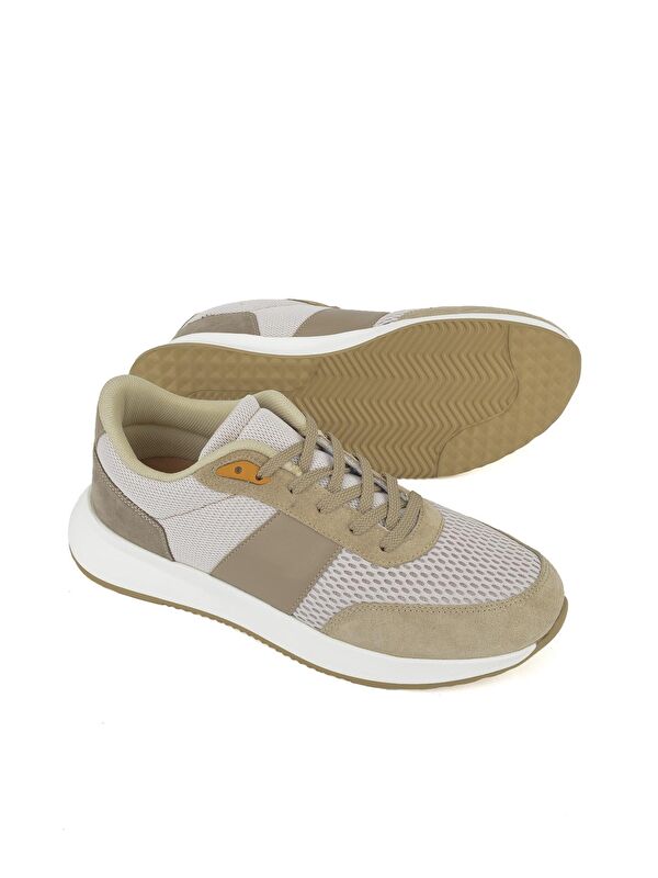Erkek Hakiki Deri Sneaker 14150Z0001 Bej - Görsel 5