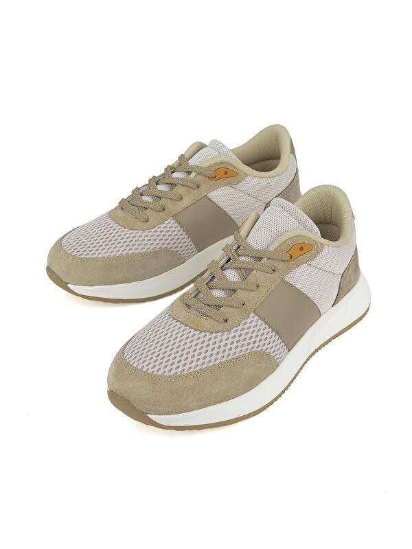 Erkek Hakiki Deri Sneaker 14150Z0001 Bej - Görsel 6