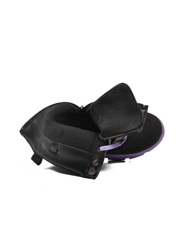 Ayakmod Siyah Ayakmod İçi Polarli Kaymaz Taban Kız Çocuk Bot G-1001 F Zncr