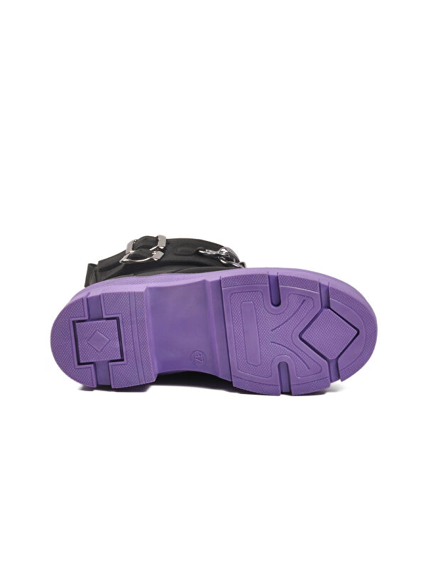 Ayakmod Siyah Ayakmod İçi Polarli Kaymaz Taban Kız Çocuk Bot G-1001 F Zncr