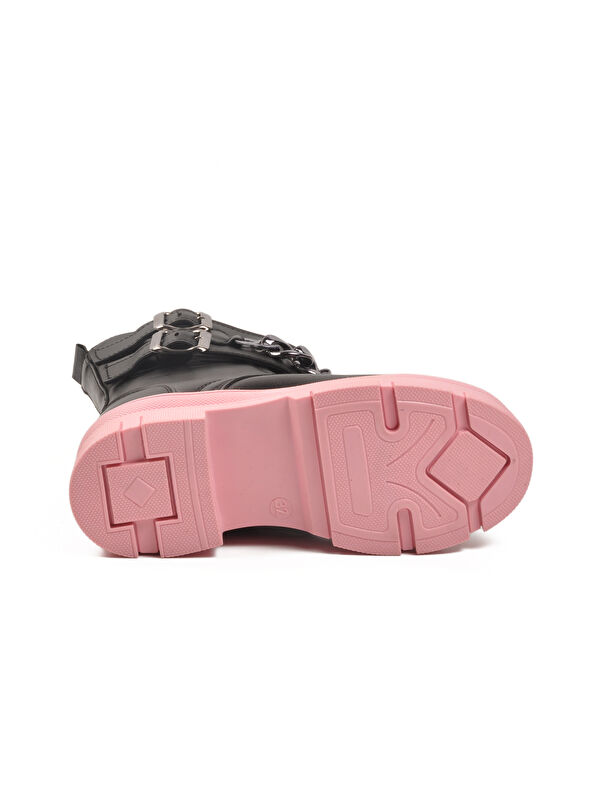 Ayakmod Siyah Ayakmod İçi Polarli Kaymaz Taban Kız Çocuk Bot G-1001 F Zncr