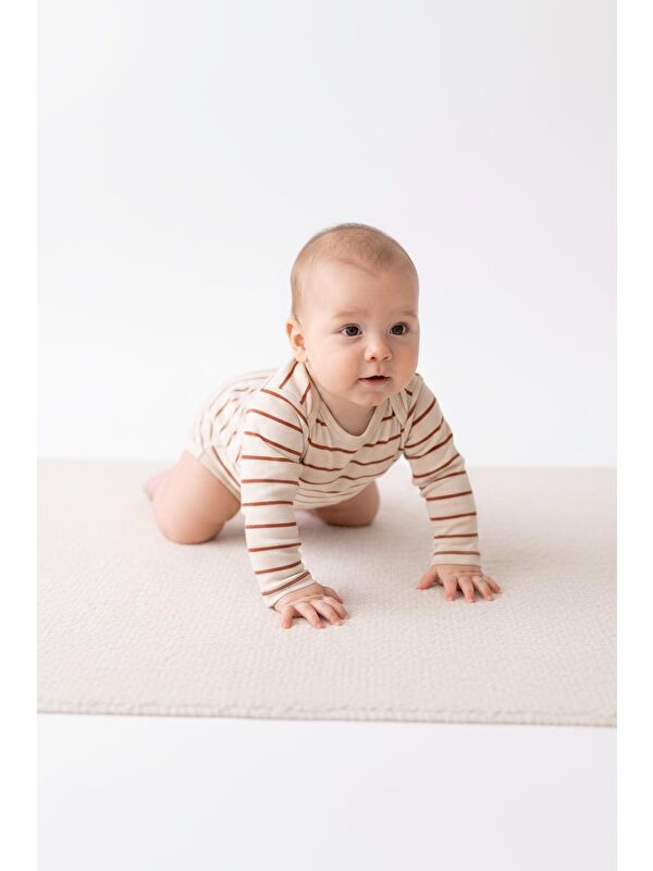 Miababy Çizgili Süprem Çıtçıtlı Uzun Kol Body