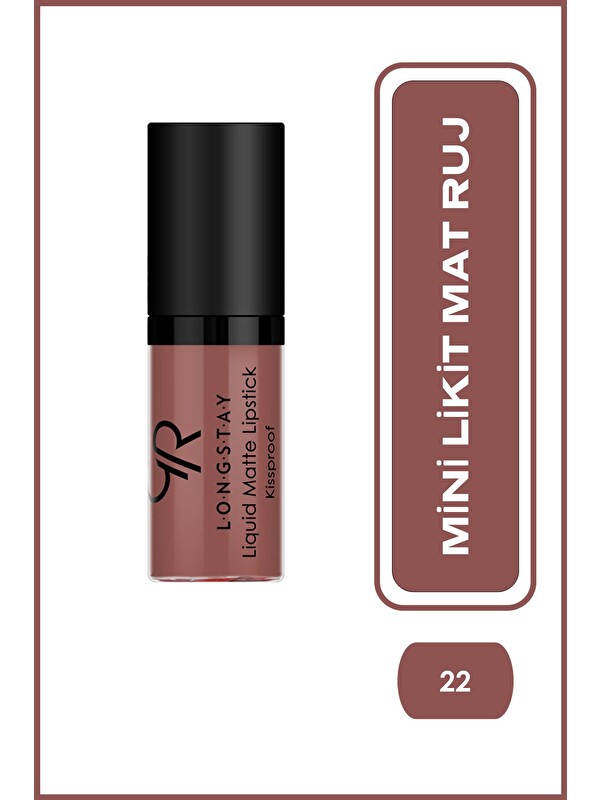 GOLDEN ROSE Likit Mini Mat Ruj - Longstay Liquid Matte Lipstick No: 22