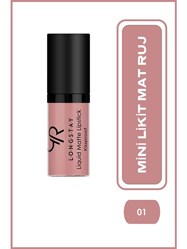 GOLDEN ROSE Likit Mini Mat Ruj - Longstay Liquid Matte Lipstick No: 01 8691190870010